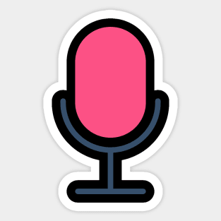 Microphone icon. Sticker